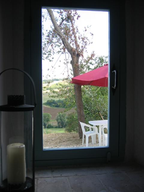 uitzicht op eigen terras Oggi
